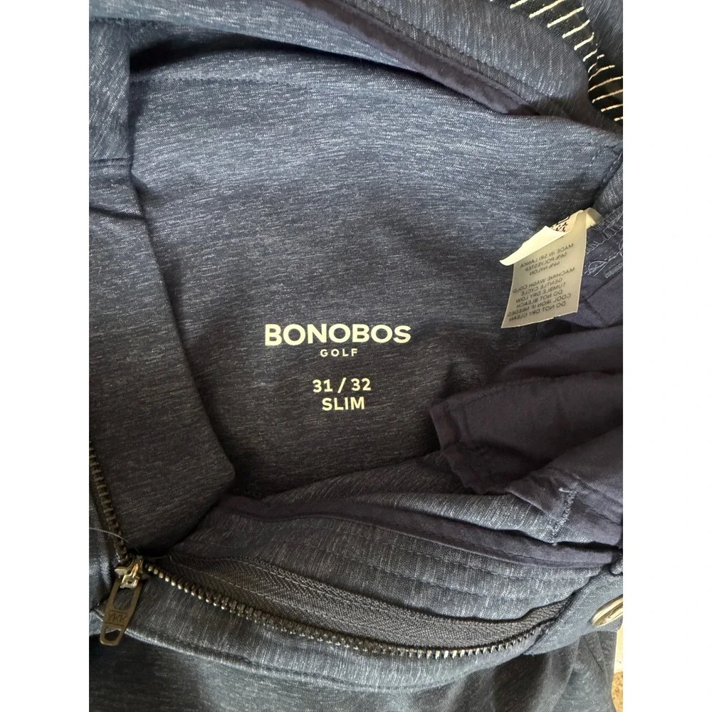 Bonobos Golf Mens Slim Fit Five Pocket Performance Pants Blue Heather 31x32